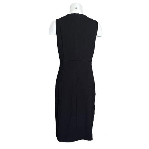 41 Hawthorn Women's Black‎ V-Neck Midi Sheath Dress Size Medium - Picture 3 of 5